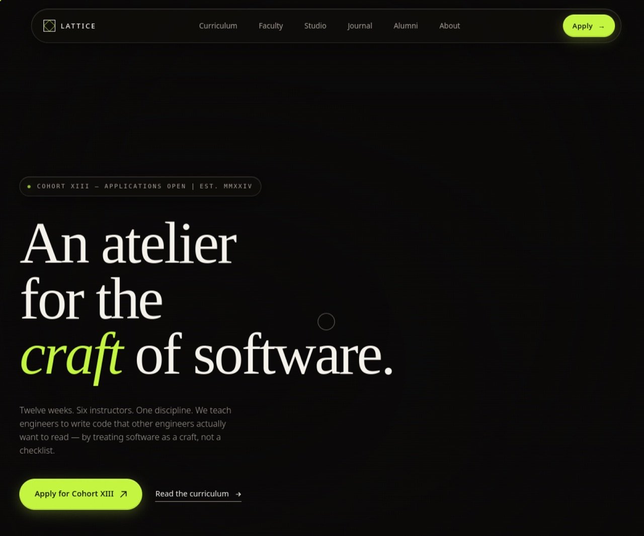 Lattice — site preview